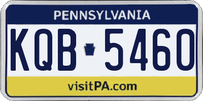 PA license plate KQB5460