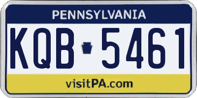 PA license plate KQB5461