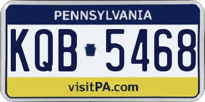 PA license plate KQB5468