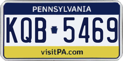 PA license plate KQB5469