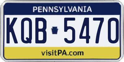 PA license plate KQB5470