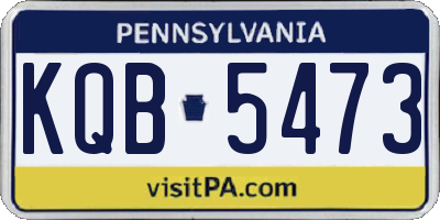 PA license plate KQB5473