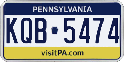 PA license plate KQB5474
