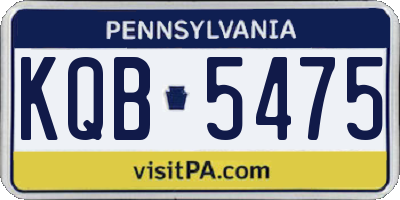 PA license plate KQB5475