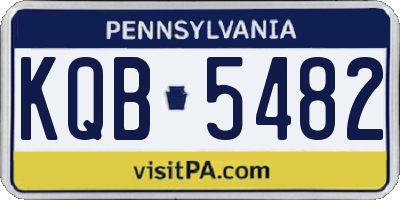 PA license plate KQB5482