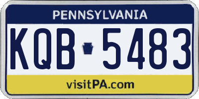 PA license plate KQB5483