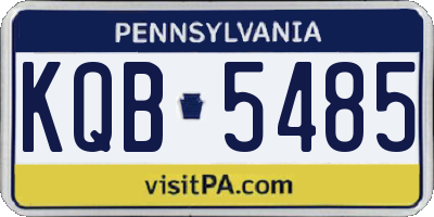 PA license plate KQB5485