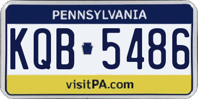 PA license plate KQB5486