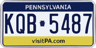 PA license plate KQB5487