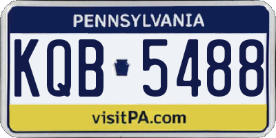 PA license plate KQB5488