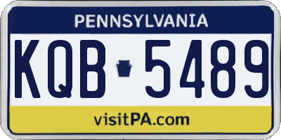 PA license plate KQB5489