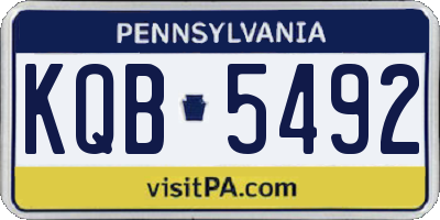 PA license plate KQB5492