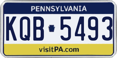 PA license plate KQB5493