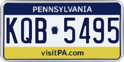 PA license plate KQB5495