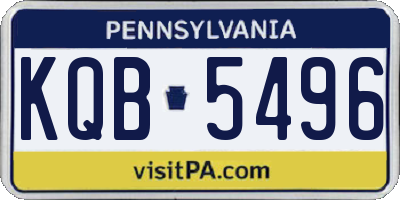 PA license plate KQB5496