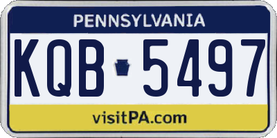 PA license plate KQB5497