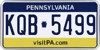 PA license plate KQB5499