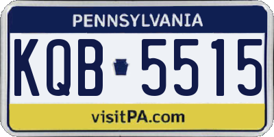 PA license plate KQB5515