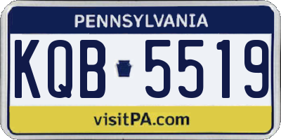 PA license plate KQB5519