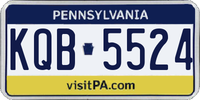 PA license plate KQB5524