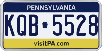 PA license plate KQB5528