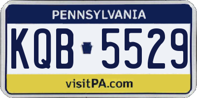 PA license plate KQB5529