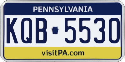 PA license plate KQB5530