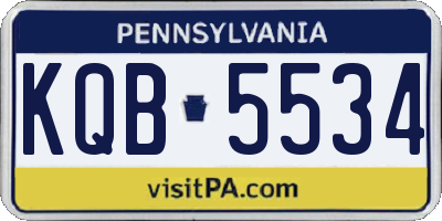 PA license plate KQB5534