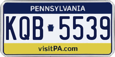 PA license plate KQB5539