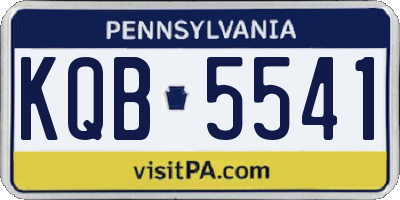 PA license plate KQB5541