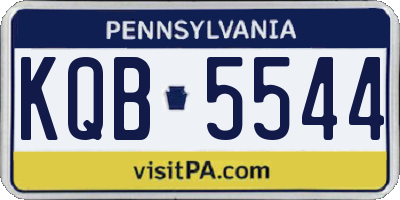 PA license plate KQB5544