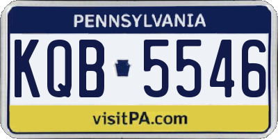 PA license plate KQB5546