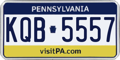 PA license plate KQB5557