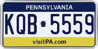 PA license plate KQB5559