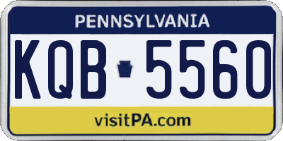 PA license plate KQB5560