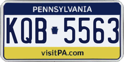 PA license plate KQB5563