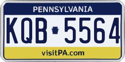 PA license plate KQB5564