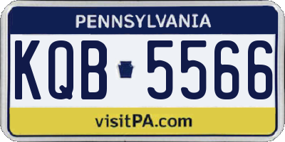 PA license plate KQB5566