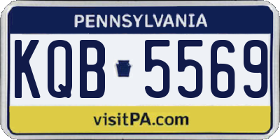 PA license plate KQB5569
