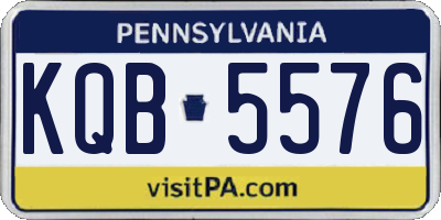 PA license plate KQB5576