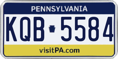 PA license plate KQB5584