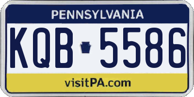 PA license plate KQB5586