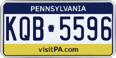 PA license plate KQB5596