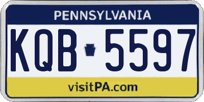PA license plate KQB5597