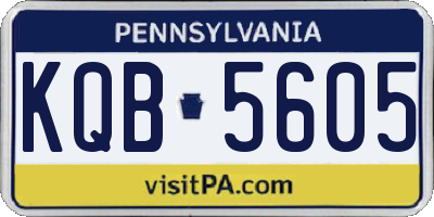 PA license plate KQB5605