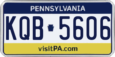 PA license plate KQB5606