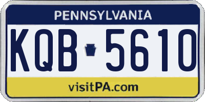 PA license plate KQB5610