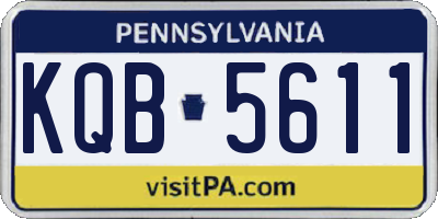 PA license plate KQB5611