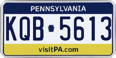 PA license plate KQB5613