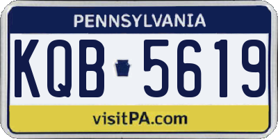 PA license plate KQB5619
